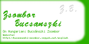 zsombor bucsanszki business card
